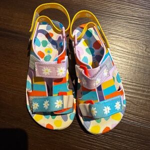 Colorful Kids Sandals with Floral Design